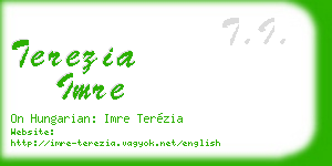 terezia imre business card